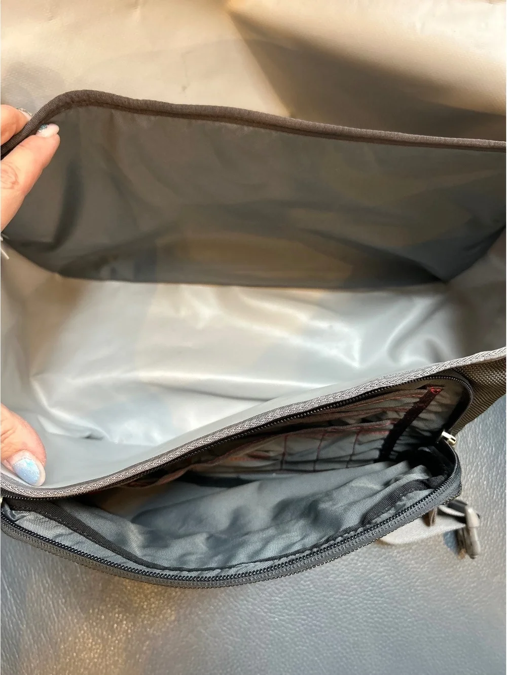 The North Face Red and Gray Messenger Bag